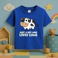 Just A Boy Who Loves Cows Gift Toddler T-Shirt thumb 3