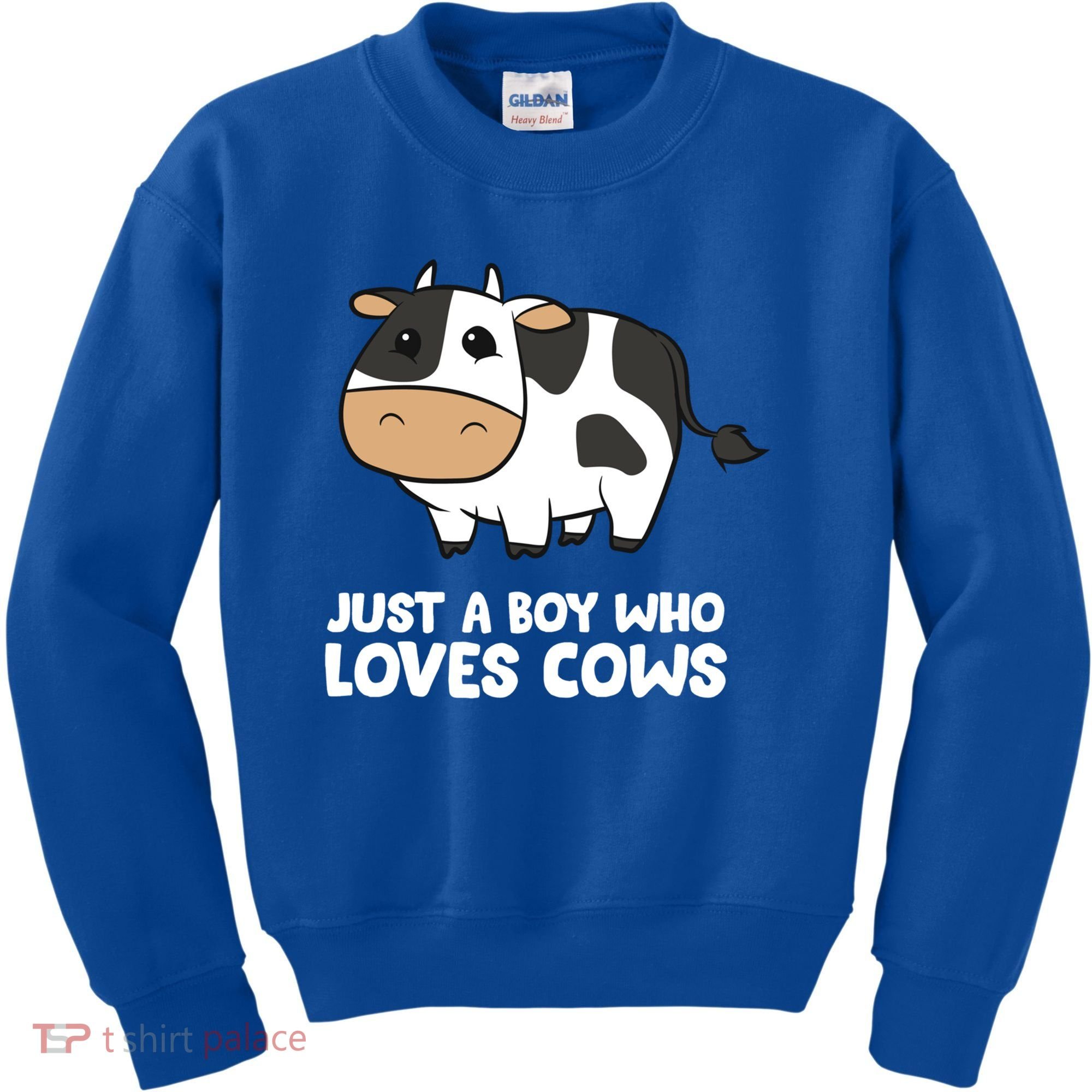Just A Boy Who Loves Cows Gift Kids Sweatshirt