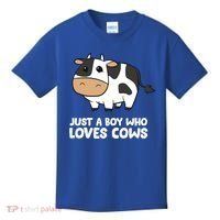 Just A Boy Who Loves Cows Gift Kids T-Shirt thumb 0