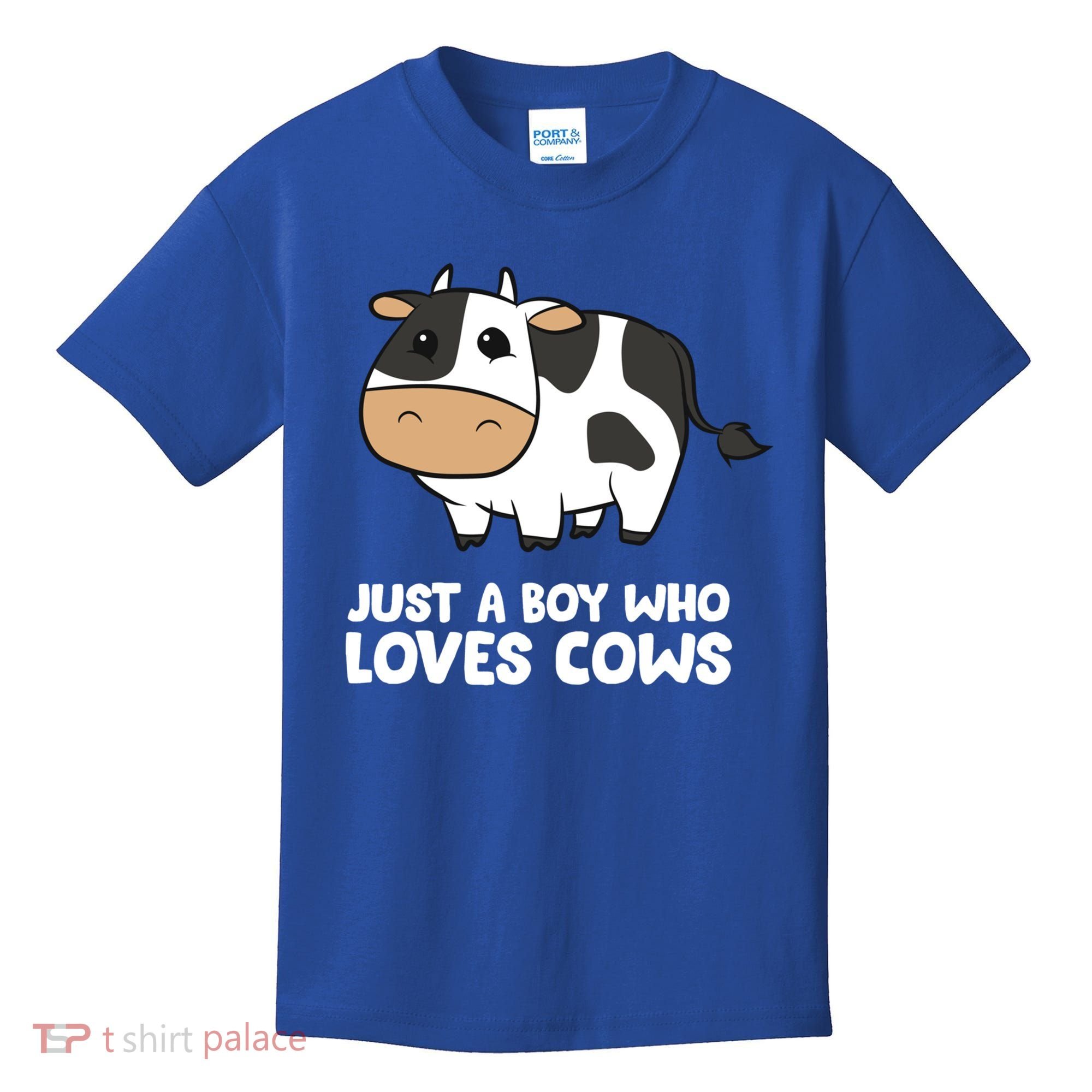 Just A Boy Who Loves Cows Gift Kids T-Shirt