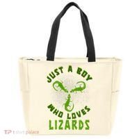 Just A Boy Who Loves Lizards Reptile Lizard Lovers Gift Tote Bag thumb 0