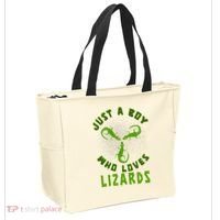 Just A Boy Who Loves Lizards Reptile Lizard Lovers Gift Tote Bag thumb 2