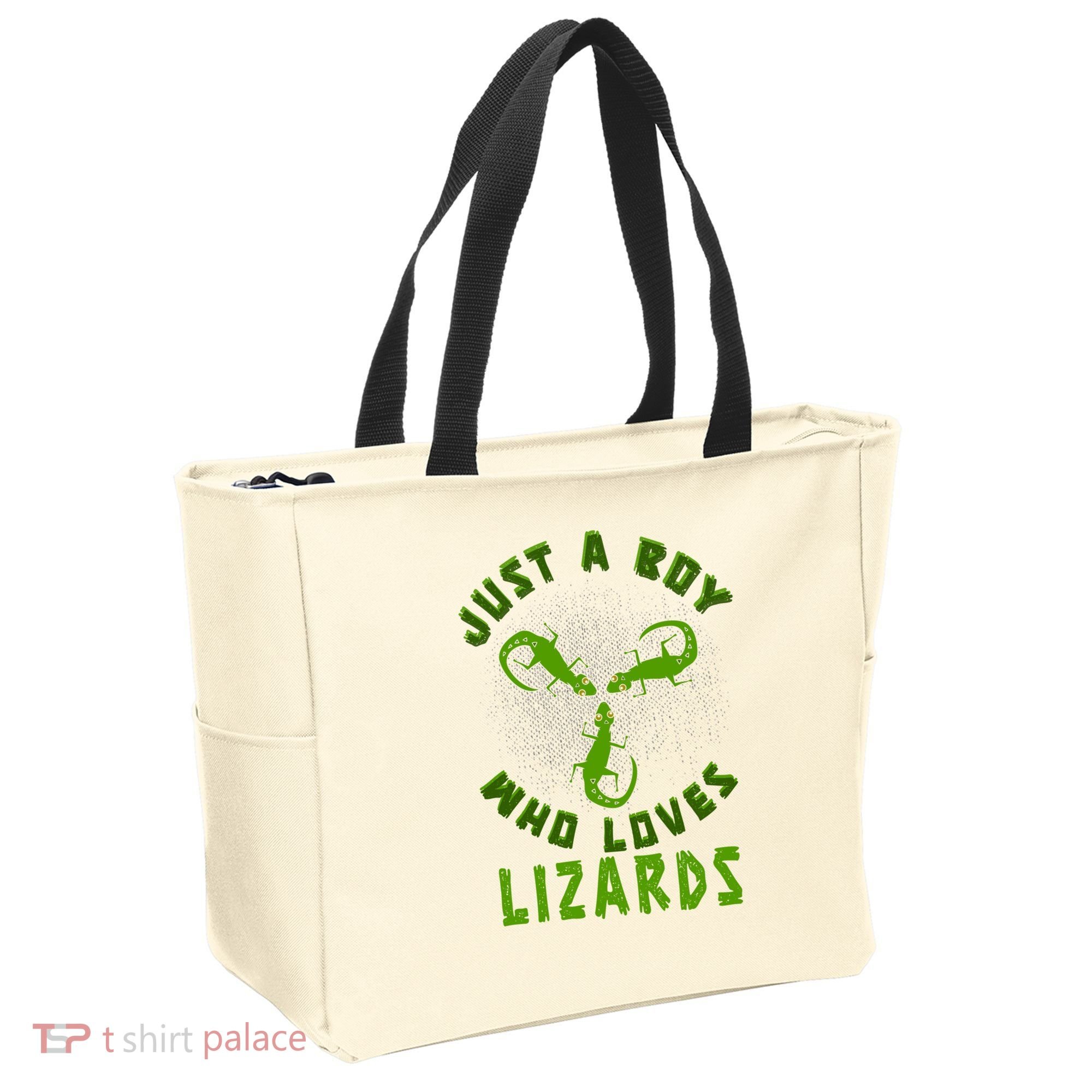 Just A Boy Who Loves Lizards Reptile Lizard Lovers Gift Tote Bag