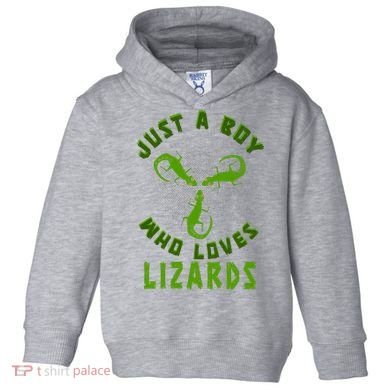 Just A Boy Who Loves Lizards Reptile Lizard Lovers Gift Toddler Hoodie