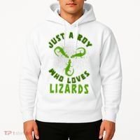 Just A Boy Who Loves Lizards Reptile Lizard Lovers Gift Hoodie thumb 2