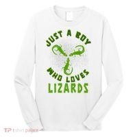 Just A Boy Who Loves Lizards Reptile Lizard Lovers Gift Long Sleeve Shirt thumb 0