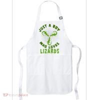 Just A Boy Who Loves Lizards Reptile Lizard Lovers Gift Apron thumb 0