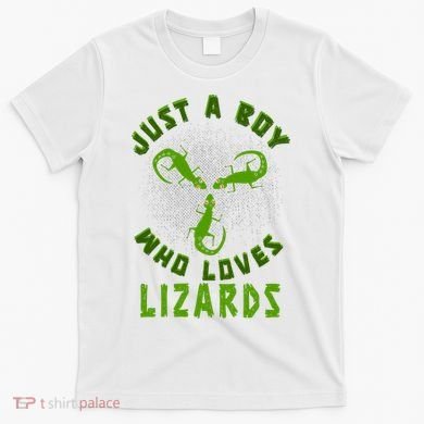 Just A Boy Who Loves Lizards Reptile Lizard Lovers Gift T-Shirt