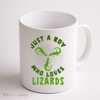 Just A Boy Who Loves Lizards Reptile Lizard Lovers Gift Coffee Mug thumb 1