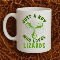 Just A Boy Who Loves Lizards Reptile Lizard Lovers Gift Coffee Mug thumb 2