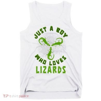 Just A Boy Who Loves Lizards Reptile Lizard Lovers Gift Tank Top