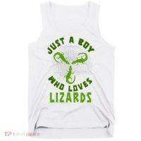 Just A Boy Who Loves Lizards Reptile Lizard Lovers Gift Tank Top thumb 0