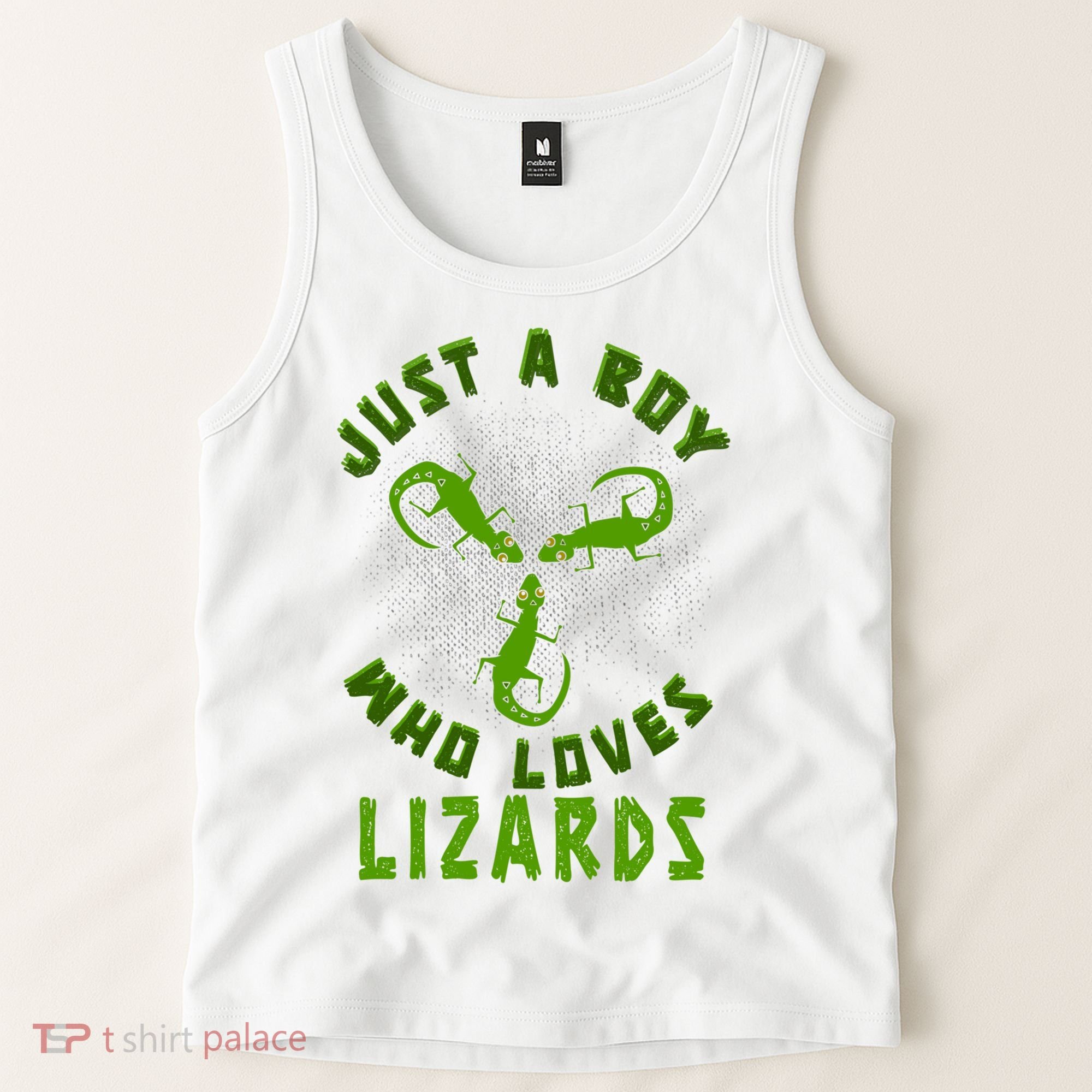 Just A Boy Who Loves Lizards Reptile Lizard Lovers Gift Tank Top