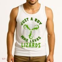 Just A Boy Who Loves Lizards Reptile Lizard Lovers Gift Tank Top thumb 3