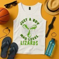 Just A Boy Who Loves Lizards Reptile Lizard Lovers Gift Tank Top thumb 4