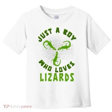 Just A Boy Who Loves Lizards Reptile Lizard Lovers Gift Toddler T-Shirt