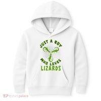 Just A Boy Who Loves Lizards Reptile Lizard Lovers Gift Kids Hoodie thumb 0
