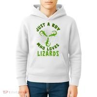 Just A Boy Who Loves Lizards Reptile Lizard Lovers Gift Kids Hoodie thumb 4