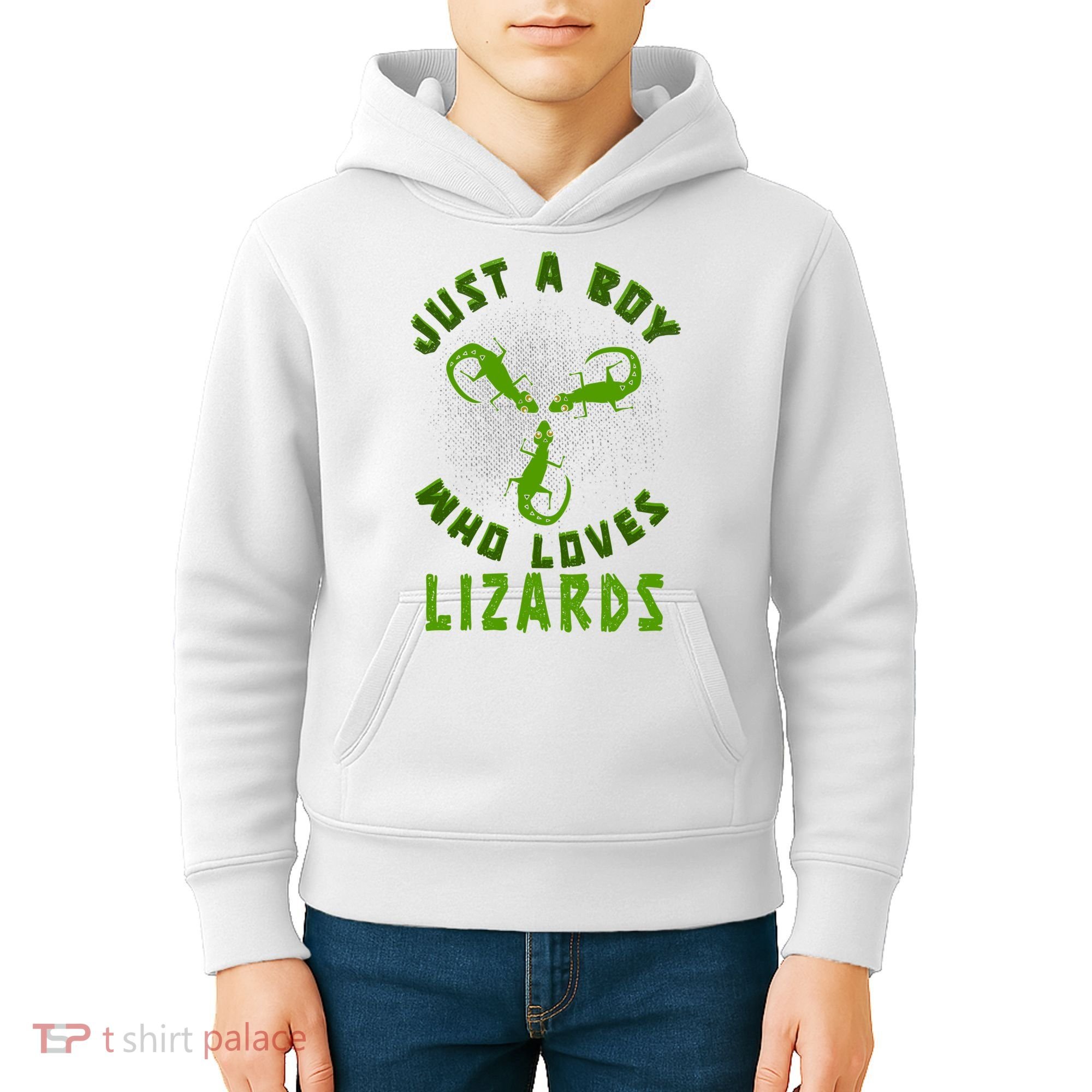 Just A Boy Who Loves Lizards Reptile Lizard Lovers Gift Kids Hoodie