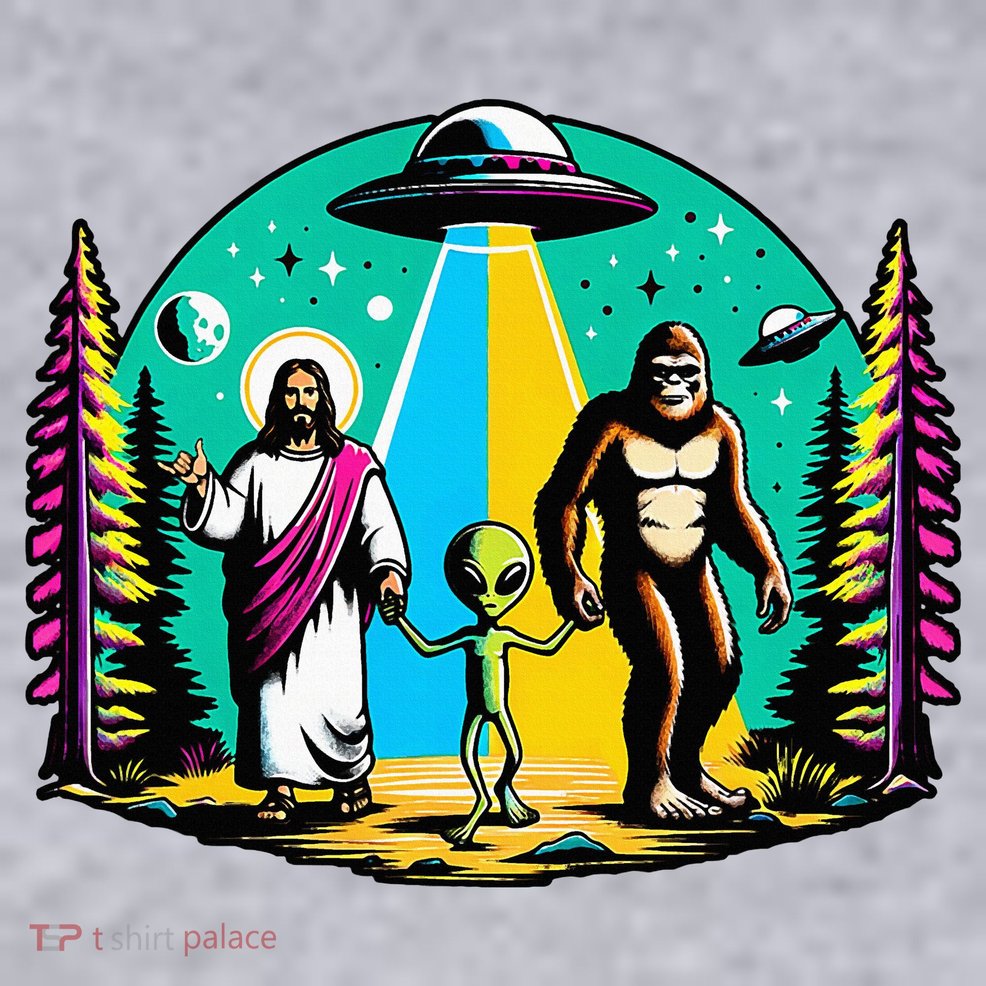 Jesus Alien Bigfoot And UfoS Women's Sweatshirt