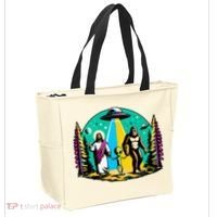 Jesus Alien Bigfoot And UfoS Tote Bag thumb 2