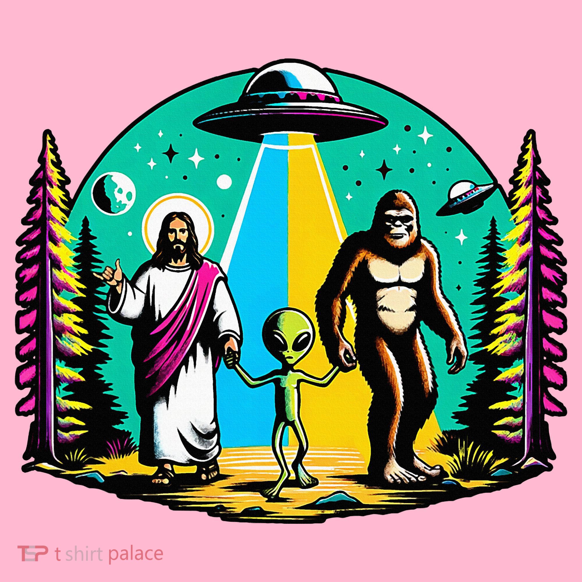Jesus Alien Bigfoot And UfoS Coaster