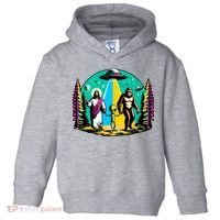 Jesus Alien Bigfoot And UfoS Toddler Hoodie thumb 0