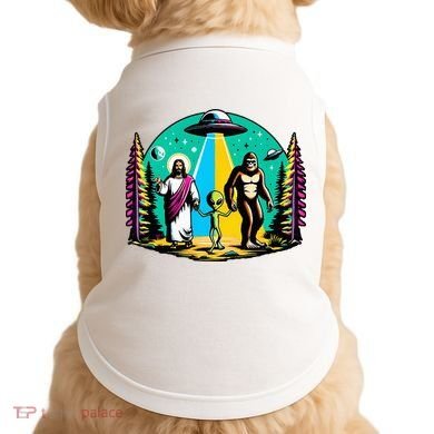 Jesus Alien Bigfoot And UfoS Doggie Tank