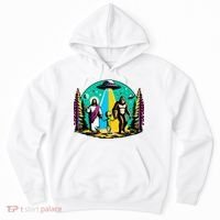 Jesus Alien Bigfoot And UfoS Hoodie thumb 0