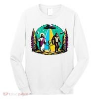 Jesus Alien Bigfoot And UfoS Long Sleeve Shirt thumb 0