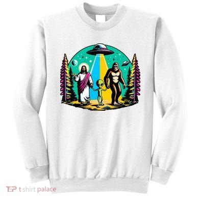 Jesus Alien Bigfoot And UfoS Sweatshirt