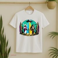 Jesus Alien Bigfoot And UfoS T-Shirt thumb 2