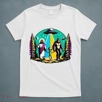 Jesus Alien Bigfoot And UfoS T-Shirt thumb 5