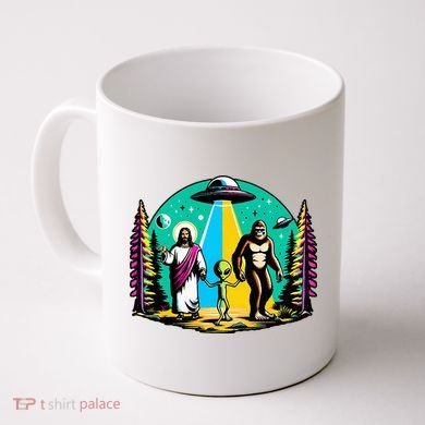 Jesus Alien Bigfoot And UfoS Coffee Mug