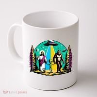 Jesus Alien Bigfoot And UfoS Coffee Mug thumb 0