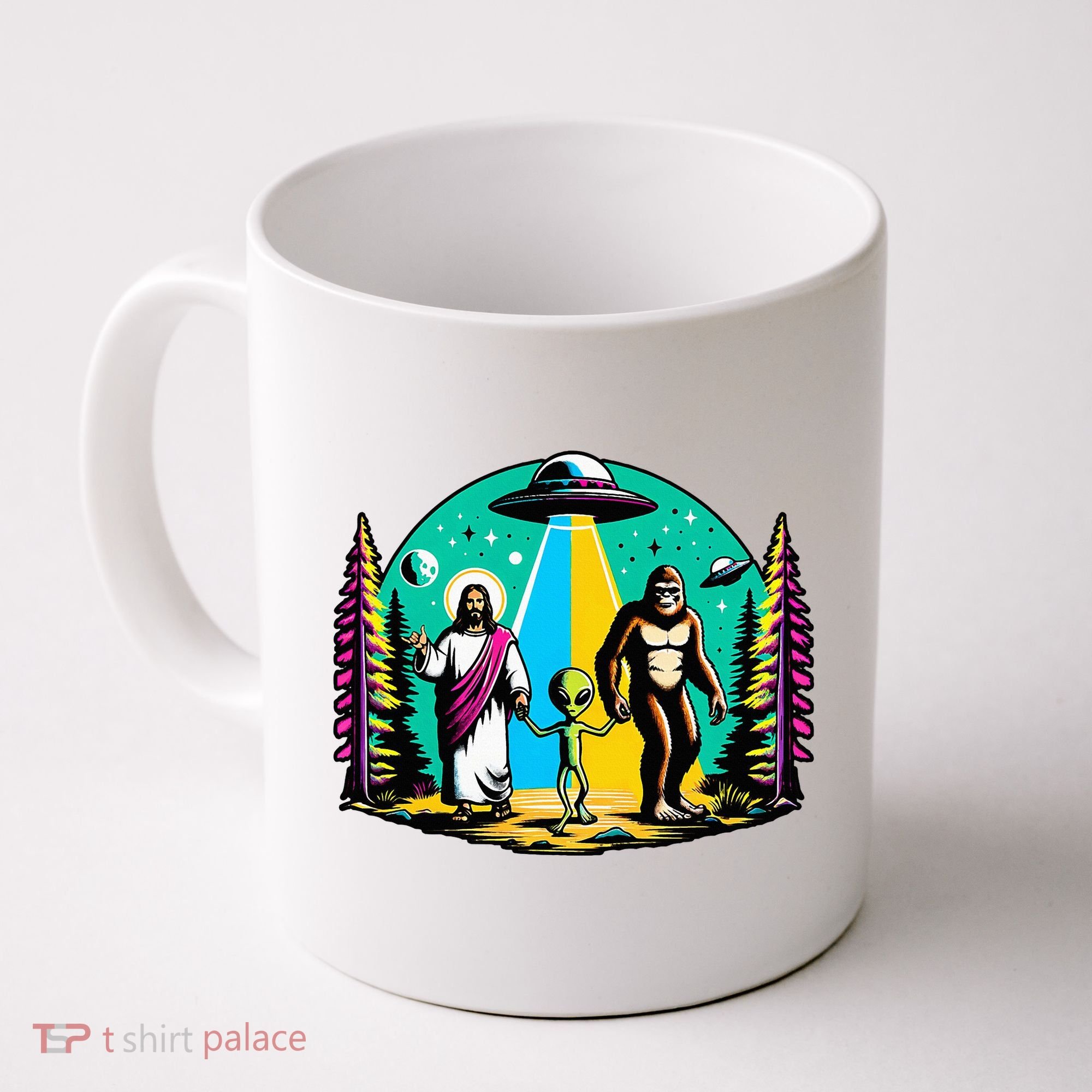 Jesus Alien Bigfoot And UfoS Coffee Mug
