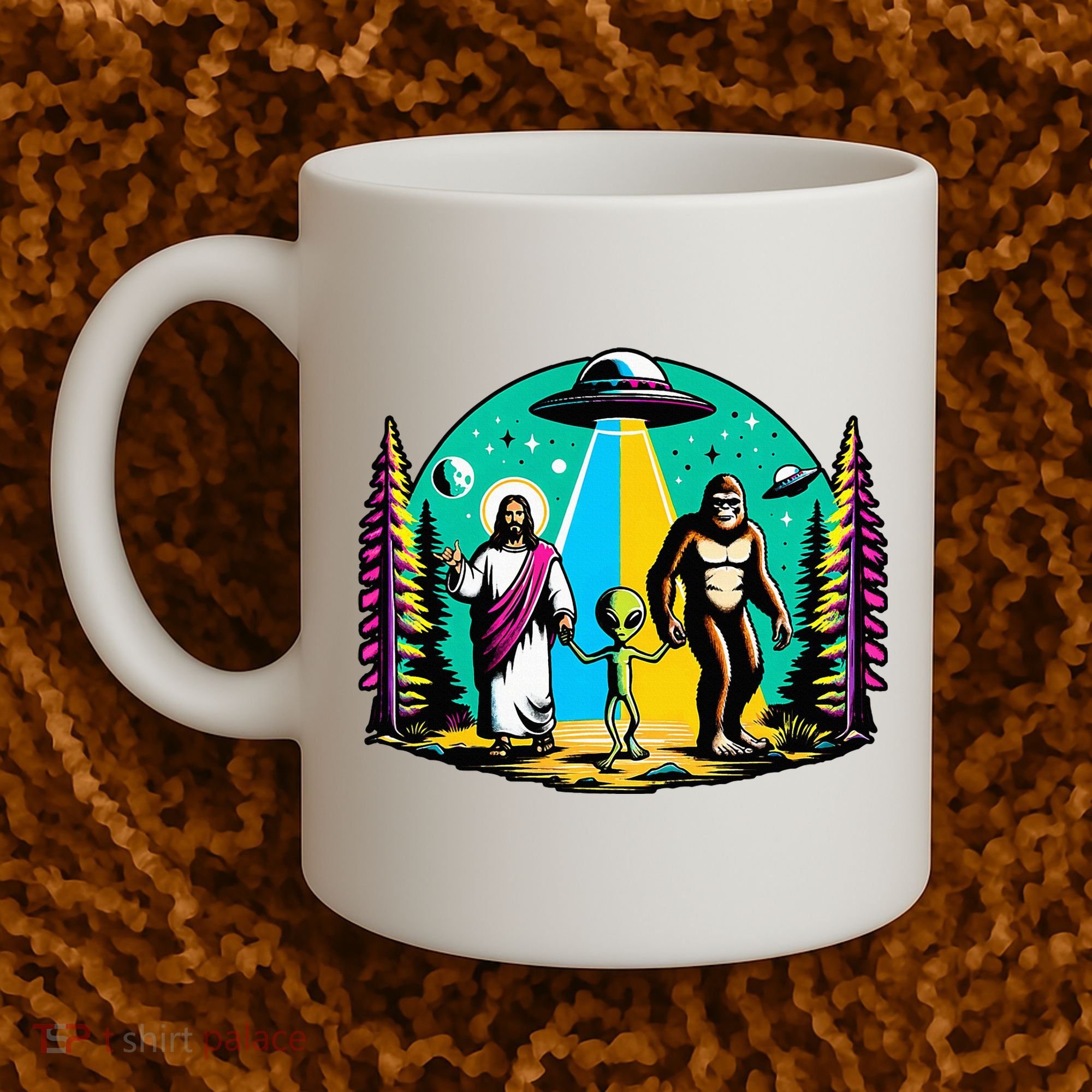 Jesus Alien Bigfoot And UfoS Coffee Mug