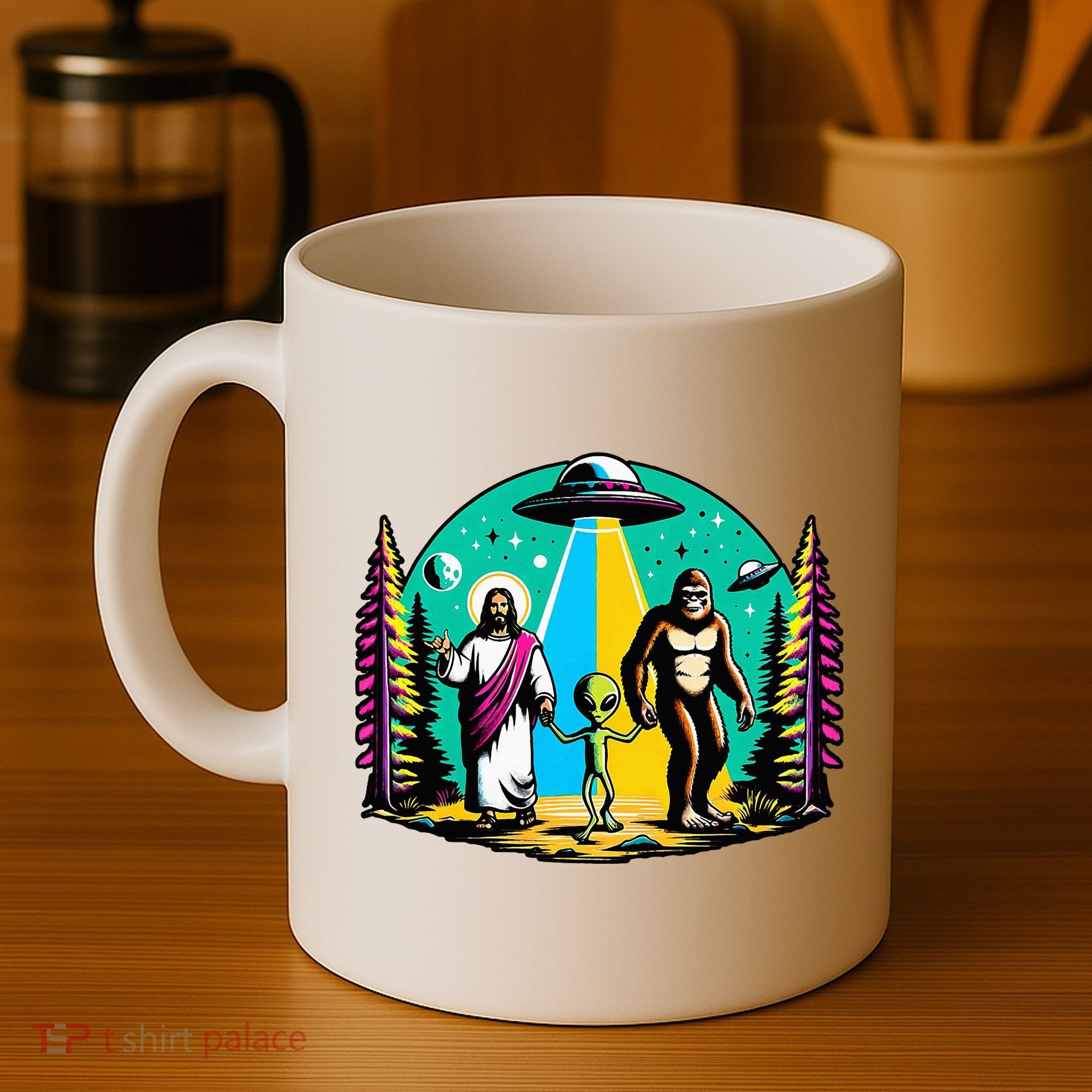 Jesus Alien Bigfoot And UfoS Coffee Mug