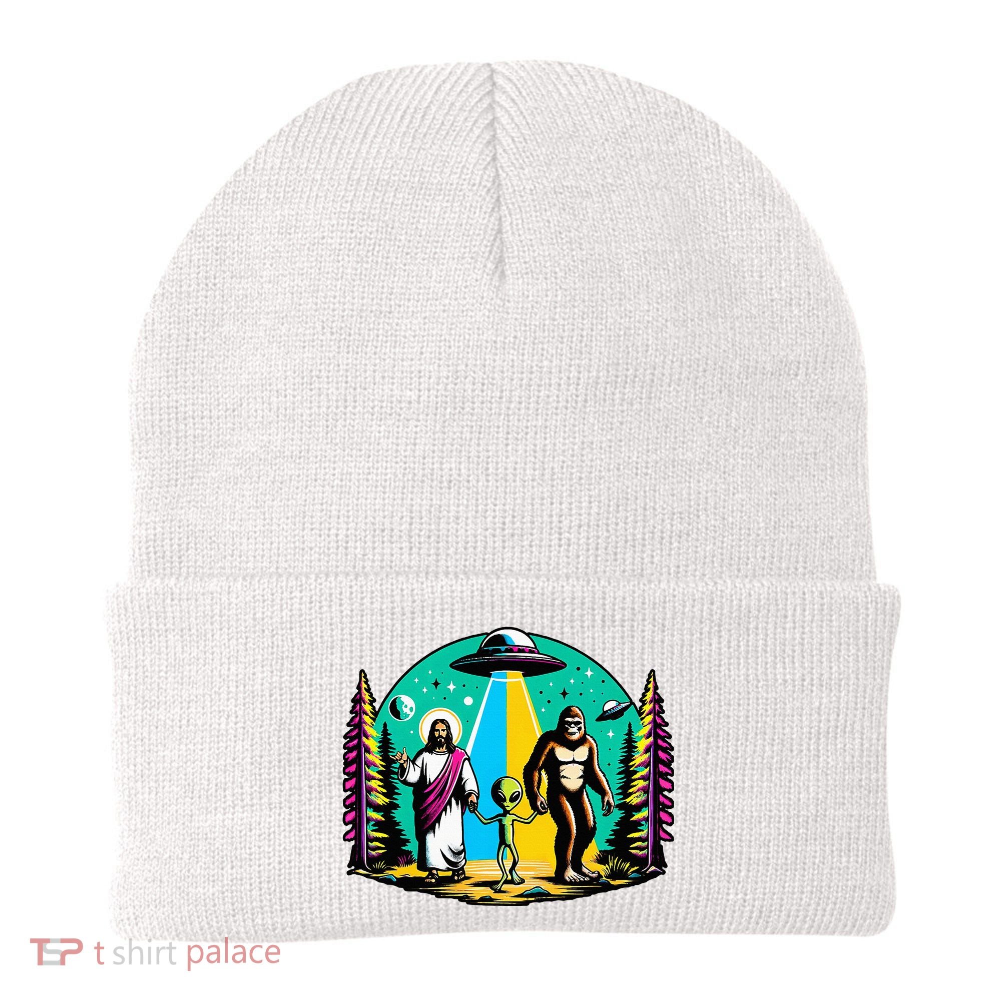 Jesus Alien Bigfoot And UfoS Beanie
