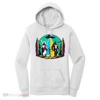 Jesus Alien Bigfoot And UfoS Women's Hoodie thumb 0