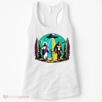 Jesus Alien Bigfoot And UfoS Women's Tank Top thumb 0