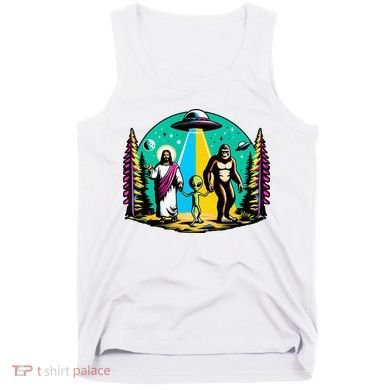 Jesus Alien Bigfoot And UfoS Tank Top