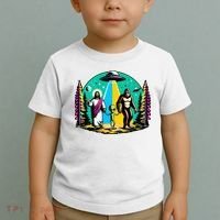 Jesus Alien Bigfoot And UfoS Toddler T-Shirt thumb 2