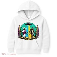 Jesus Alien Bigfoot And UfoS Kids Hoodie thumb 0