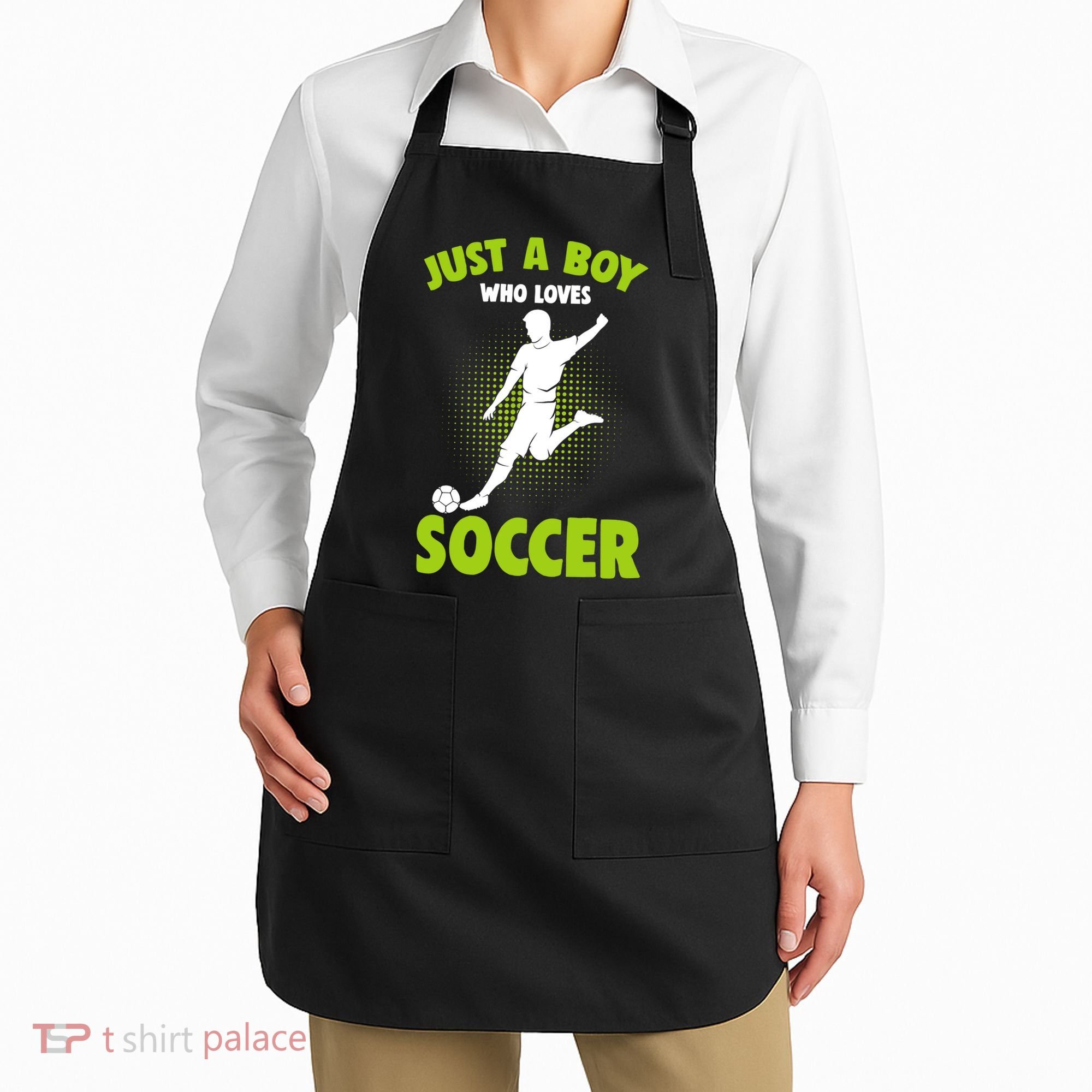 Just A Boy Who Loves Soccer Player Apron