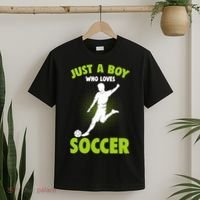 Just A Boy Who Loves Soccer Player T-Shirt thumb 2