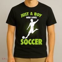 Just A Boy Who Loves Soccer Player T-Shirt thumb 3