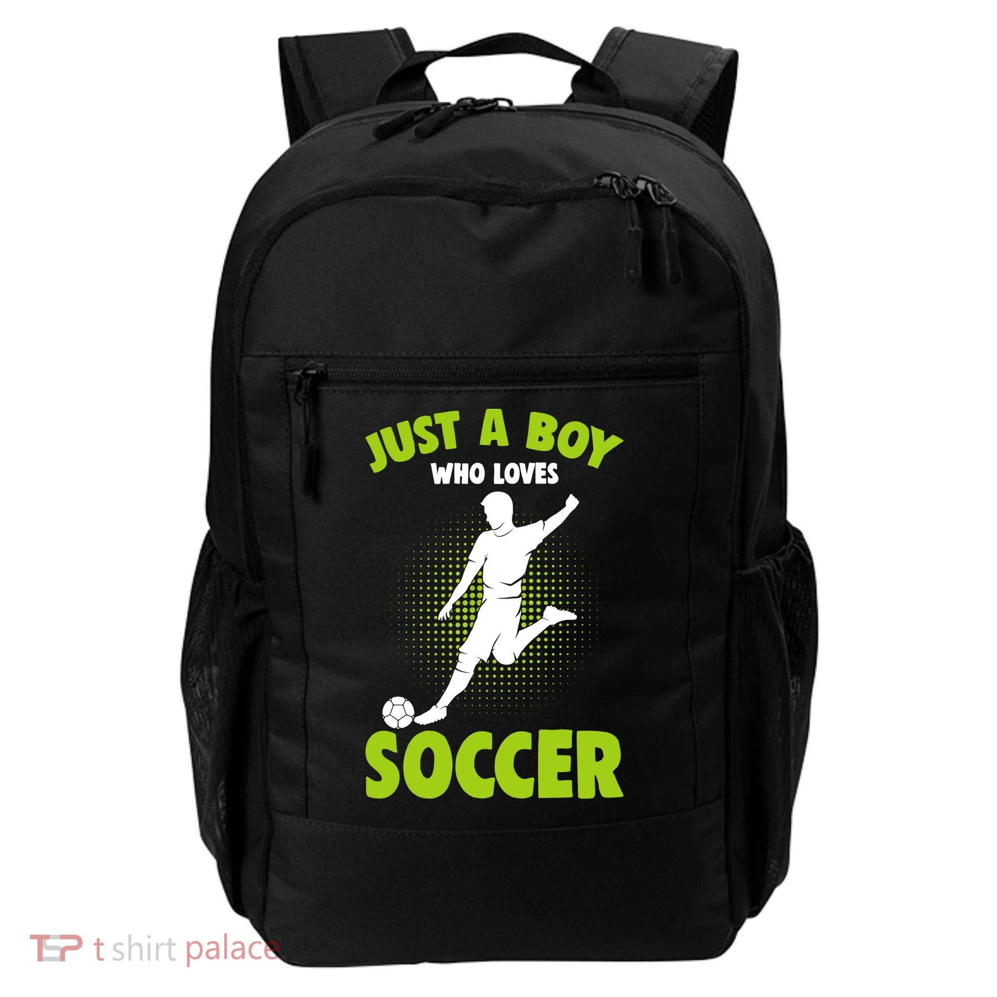 Just A Boy Who Loves Soccer Player Backpack