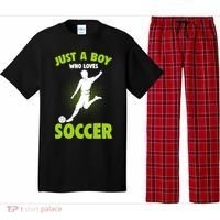 Just A Boy Who Loves Soccer Player Pajama Set thumb 0
