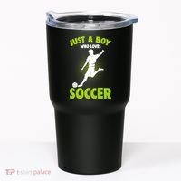 Just A Boy Who Loves Soccer Player Tumbler thumb 0